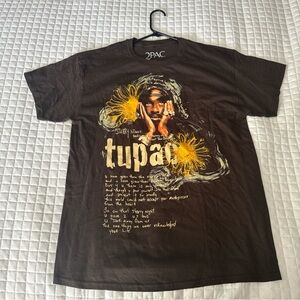 Vintage Tupac Brown Graphic T-Shirt (L)